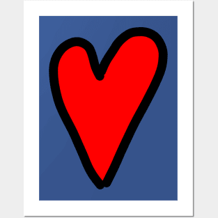 Red heart Love for you - valentine Posters and Art